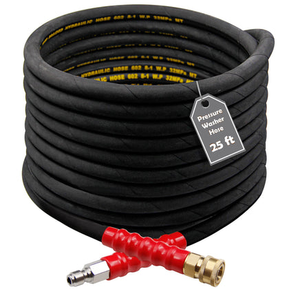 Twinkle Star 25ft hose with 3/8-inch quick connect for fast, secure pressure washer attachment.