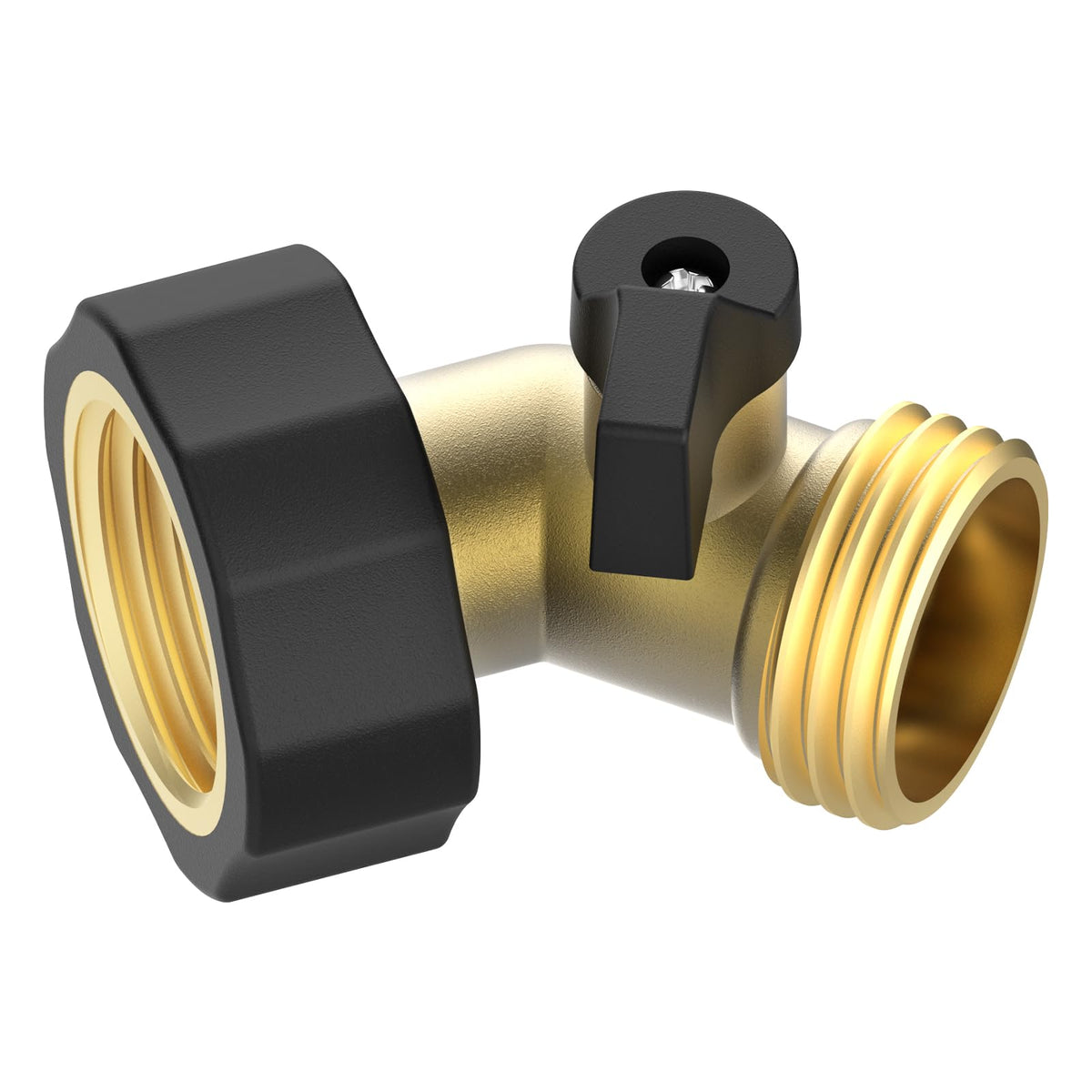 Twinkle Star garden-hose setup using gooseneck connector for efficient watering.