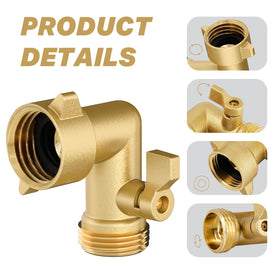 Twinkle Star hose elbow with shut-off valve for controlled flow