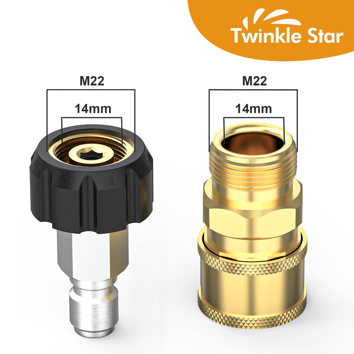 Twinkle Star adapter group assembles fast for tool-free on-the-go cleaning tasks.