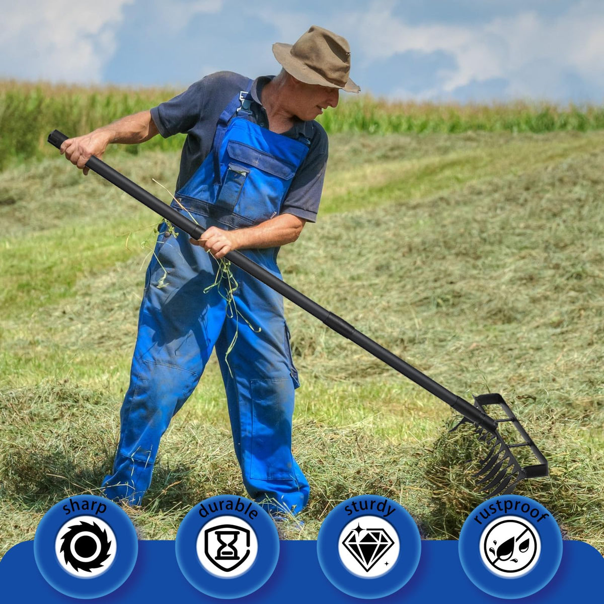 TwinkleTool 12-tine weeder close-up for efficient weed pulling and cultivation