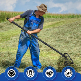 TwinkleTool 12-tine weeder close-up for efficient weed pulling and cultivation