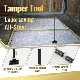 TwinkleTool tamper compacting asphalt and repairing areas