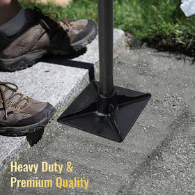 TwinkleTool tamper leveling gravel and dirt for even surfaces