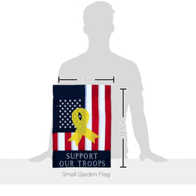 Two Group Patriotic garden flag, readable on both sides for yard decor