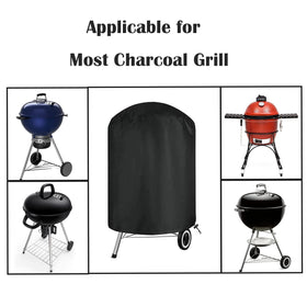 TwoPone fit-for-char-griller grill cover on a round grill