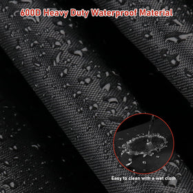 TwoPone vertical round grill cover shields from rain, sun, and debris.