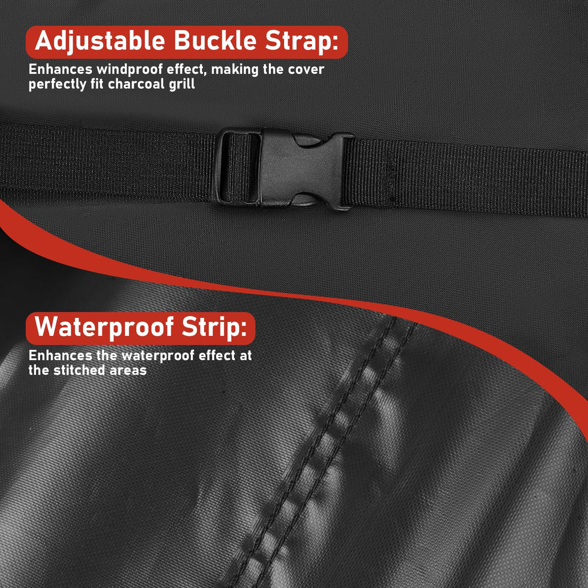 TwoPone cover with top handle for easy lifting and storage