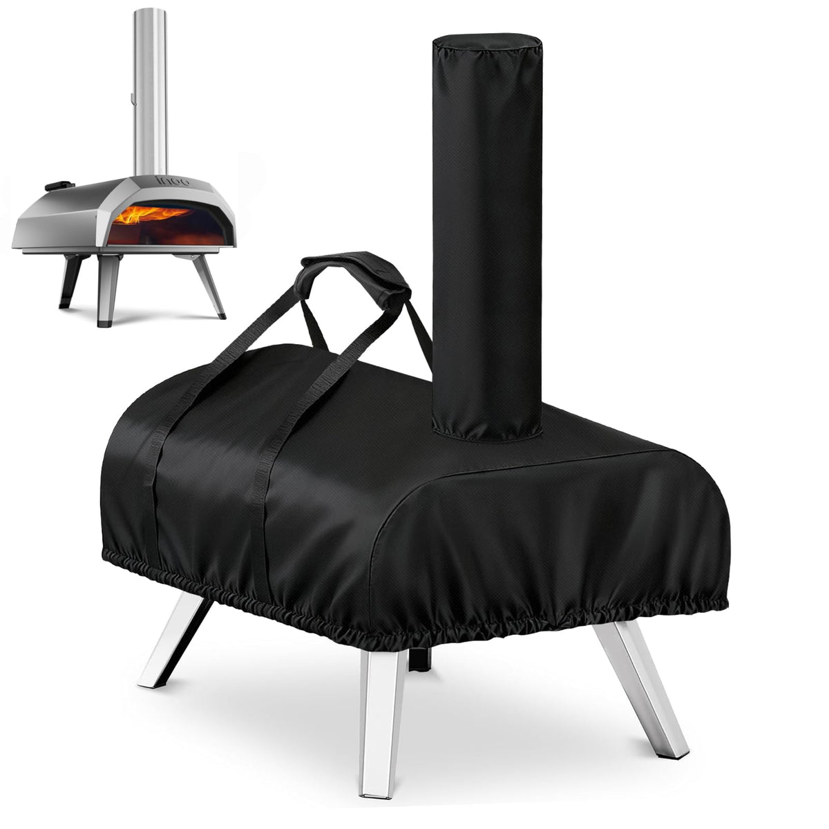 TwoPone pizza oven cover for Ooni Karu 12, precise fit and weather protection for outdoor cooking.