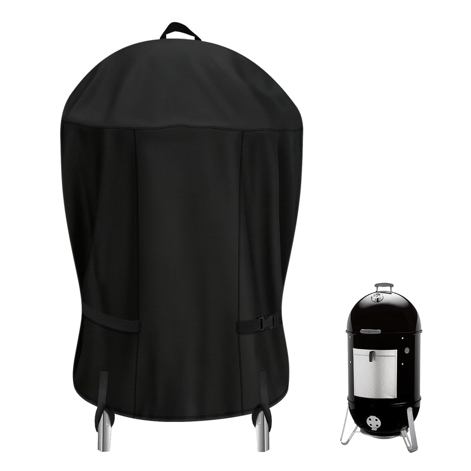 TwoPone smoker cover for Weber Smokey 18-inch shields from rain and dust