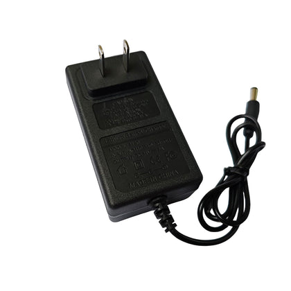 TWRSHE 21V2A charger front view, compact and ready for on-site tool charging.