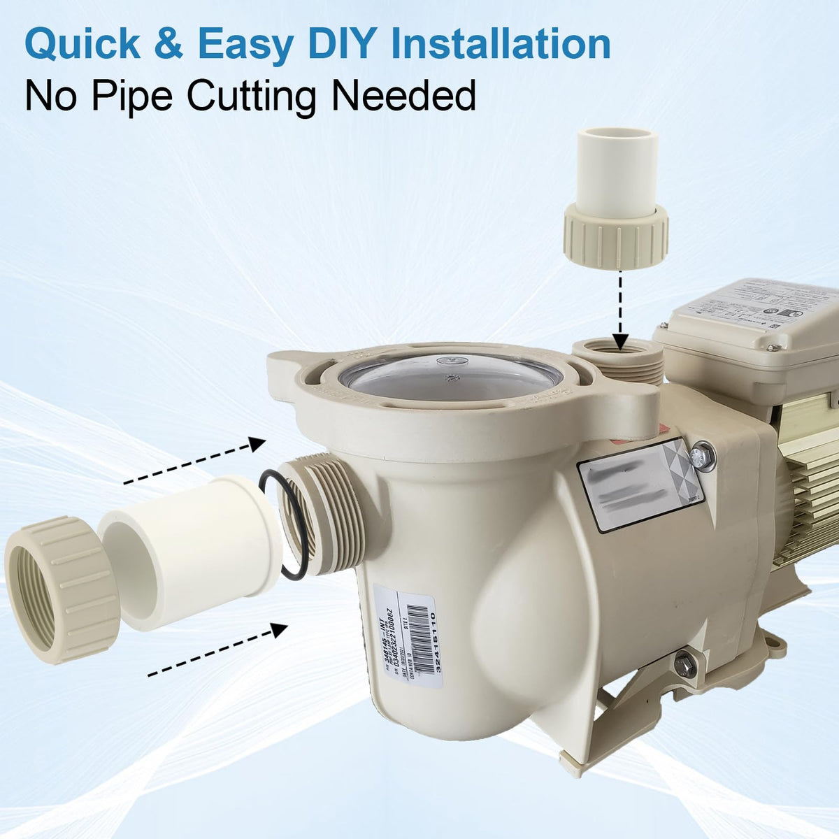 Txdiyifu 350157 union kit assembly ready for fast replacement.