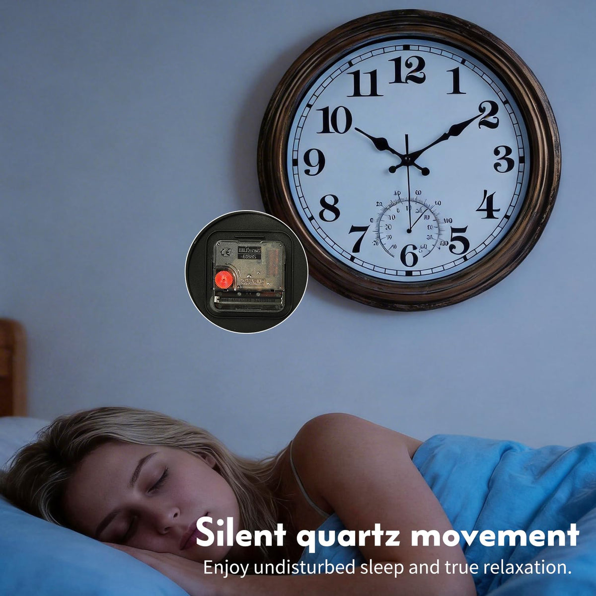 TXIYEAN silent second hand ensures quiet wall operation.