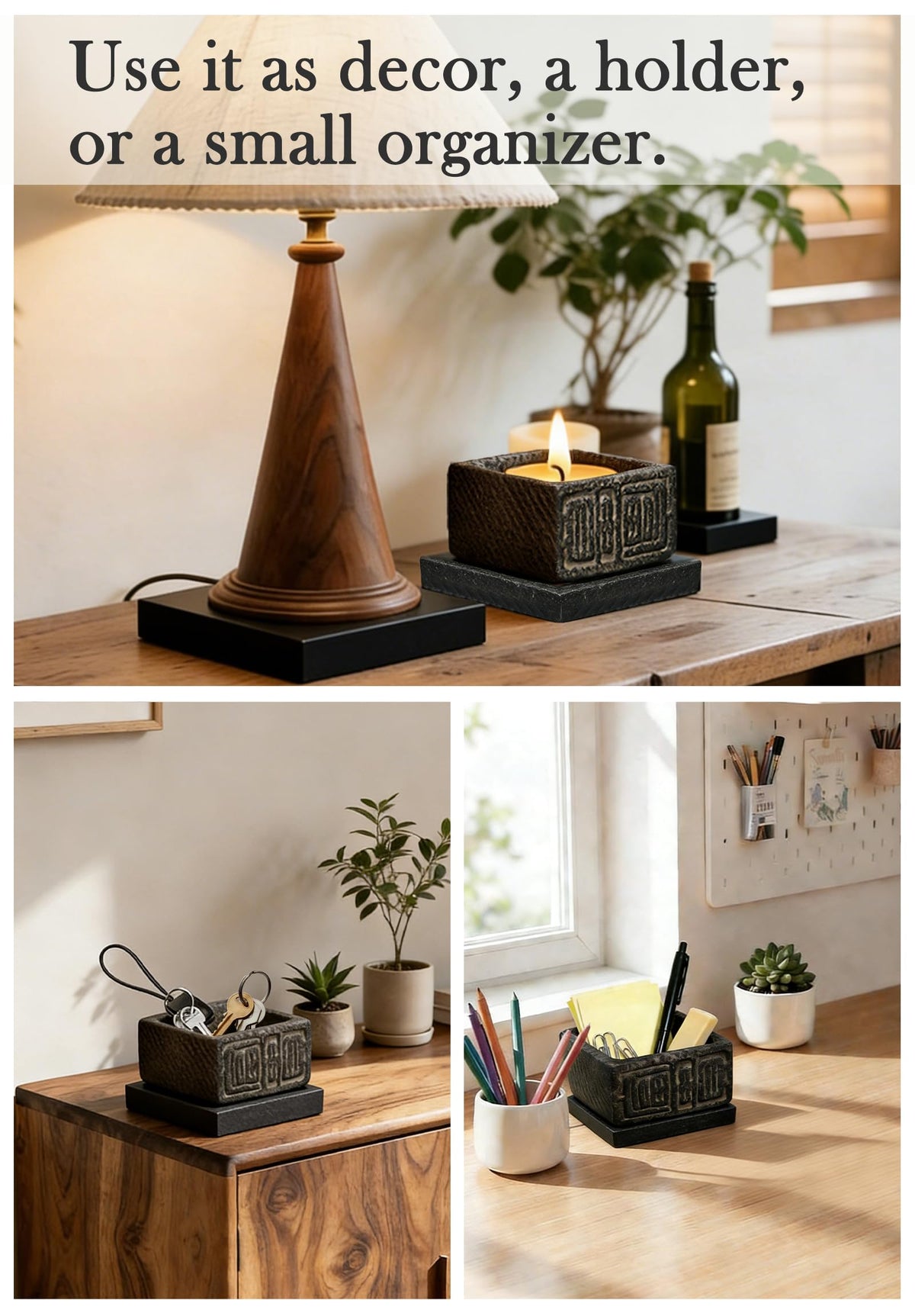 Txjyuyy planter with saucer provides a complete set for neat arrangements.
