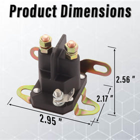 TXRXIZ 12V solenoid for Simplicity mower images show durable construction.