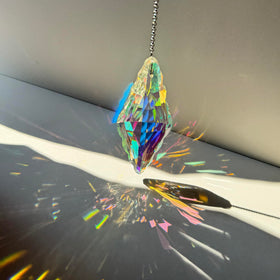 TXXNSM large crystal sun catcher prism brightens windows with shimmering color
