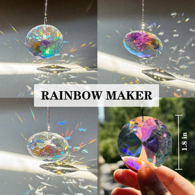 TXXNSM crystal sun catcher ball in garden adds colorful sparkle to morning light