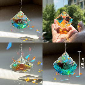 TXXNSM crystal sun catcher ball among trees bringing rainbow glow to outdoor decor