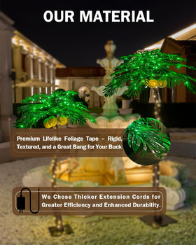 TYBEEU 104 green LEDs light the trunk with soft, natural glow.