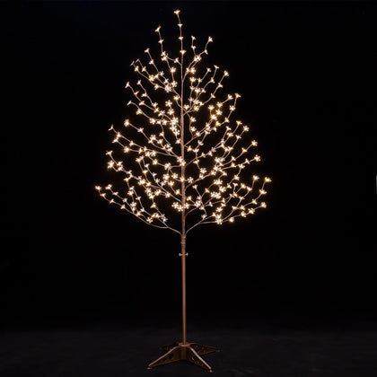 TYBEEU 6ft cherry blossom tree with warm white LEDs for cozy indoor spaces