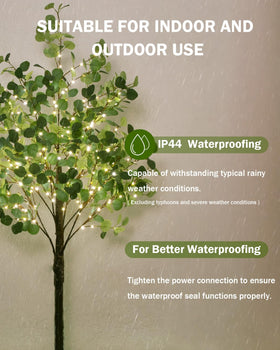 TYBEEU eucalyptus tree with adjustable branches to shape your space.