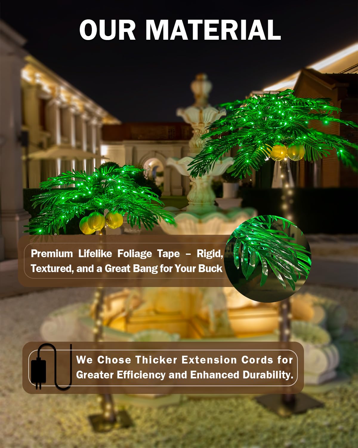 TYBEEU glowing coconuts provide decorative focal points for events