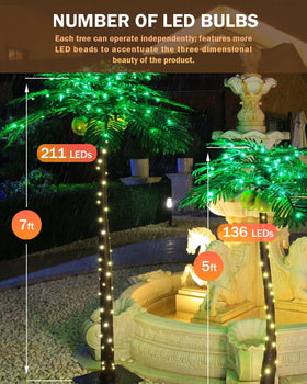 TYBEEU palm trees designed for indoor and outdoor use with weather-ready leaves