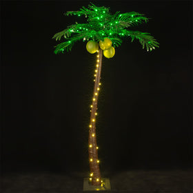 TYBEEU 5ft lighted palm tree with glowing coconuts for versatile indoor outdoor decor