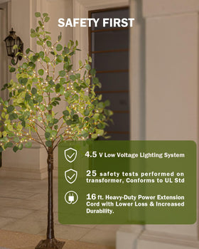 TYBEEU waterproof power interface and long extension cord for versatile placement.