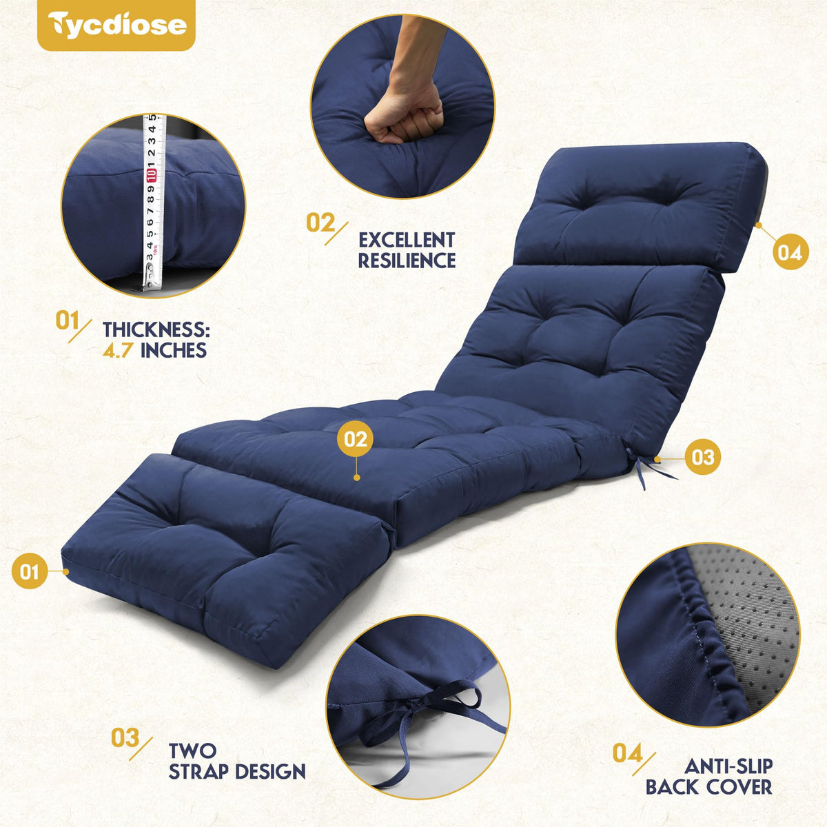 Tycdiose 3D stitching detail maintains cushion shape