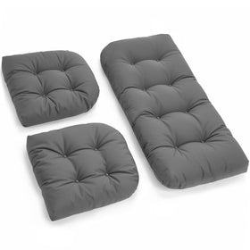 Tycdiose loveseat cushion on outdoor wicker furniture offering all-weather comfort.
