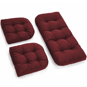 Tycdiose loveseat cushion set demonstrates durable all-weather comfort for outdoor seating.