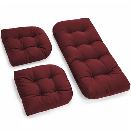 Tycdiose loveseat cushion set demonstrates durable all-weather comfort for outdoor seating.