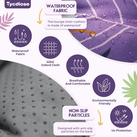 Tycdiose cushion with ties and non slip back stays securely in place