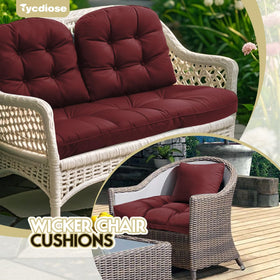 Tycdiose easy-care cushions wipe clean for quick outdoor refresh.