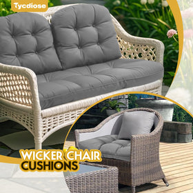 Tycdiose size-ready cushions help ensure proper fit for wicker chairs.