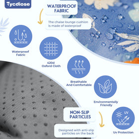 Tycdiose cushion features non-slip back and attachment straps for secure fit