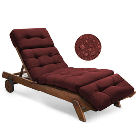 Tycdiose outdoor chaise cushion, 74.4 inches long, memory foam core for plush comfort.