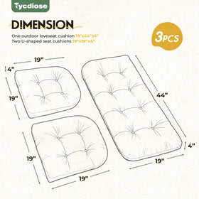 Tycdiose outdoor wicker cushions: vacuum-packed packaging with quick fluff.
