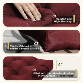 Tycdiose waterproof fabric cushions resist rain and fading for outdoor furniture.