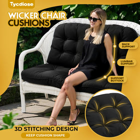 Tycdiose U-shaped cushion 19x19x4 for versatile outdoor chairs.