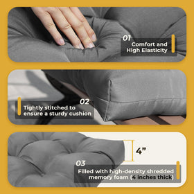 Tycdiose cushions are easy to wipe clean for quick outdoor maintenance.