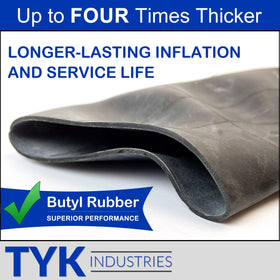 Close-up of TYK Industries TR13 valve stem showing strong seal and durability