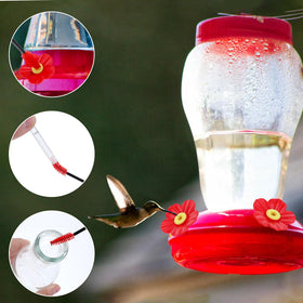 Tyqour flowers design; natural-feel feeding cue for hummingbirds.