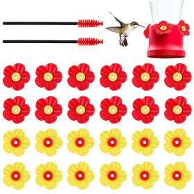 Tyqour hummingbird feeder replacement flower yellow; durable and inviting.