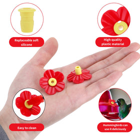 Tyqour replacement flowers pack yellow; ample parts for ongoing feeding.