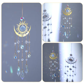 Tyqour sun catcher indoor-outdoor window display catching sun and colors