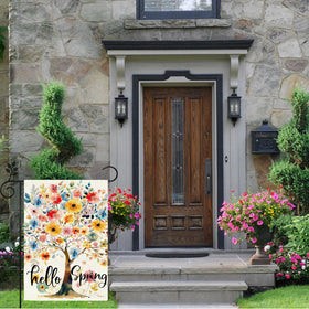 TZIFQO Burlap outdoor flag offers weather resistance and durable garden décor.