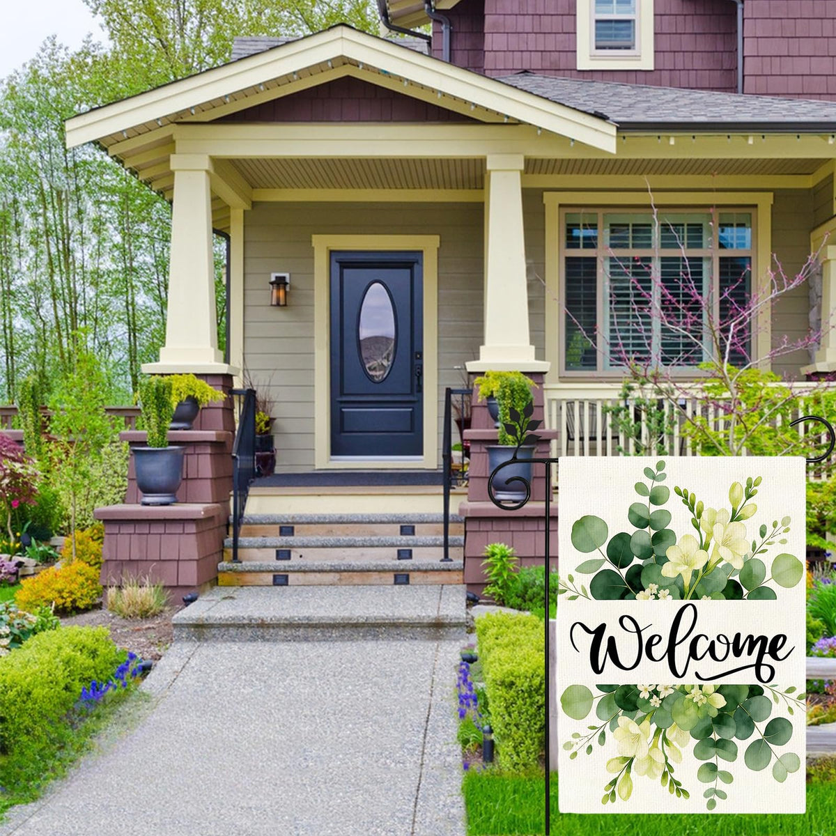 TZIFQO Charming farmhouse decor accent for welcoming guests outdoors.