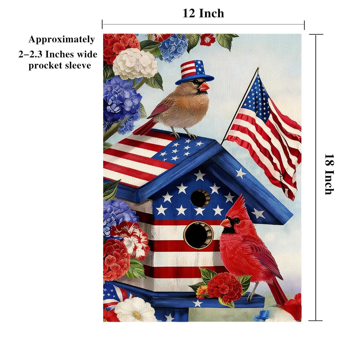 TZIFQO double-sided patriotic flag ideal for front porch display